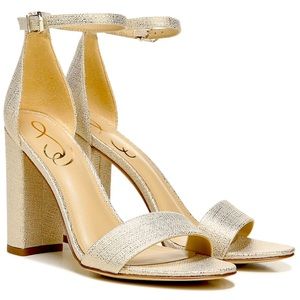 Yaro Ankle Strap Sandal (Women)| Sam Edelman | 7.5 | worn once | Pewter